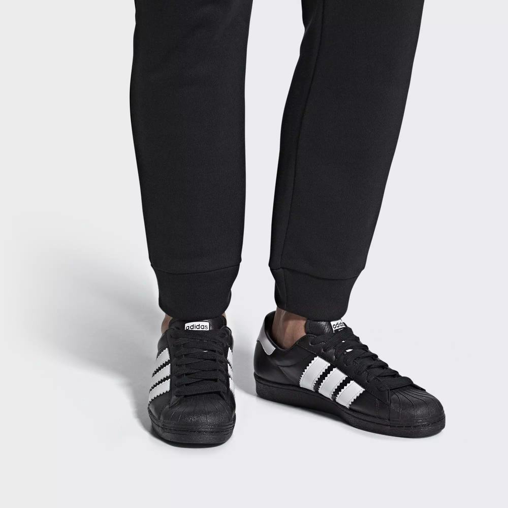 Adidas Superstar 80s Tenis Negros Para Hombre (MX-51330)
